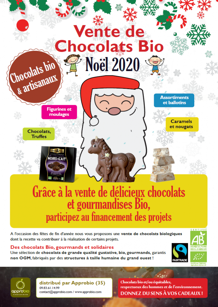 Affiche chocolats noël 2020